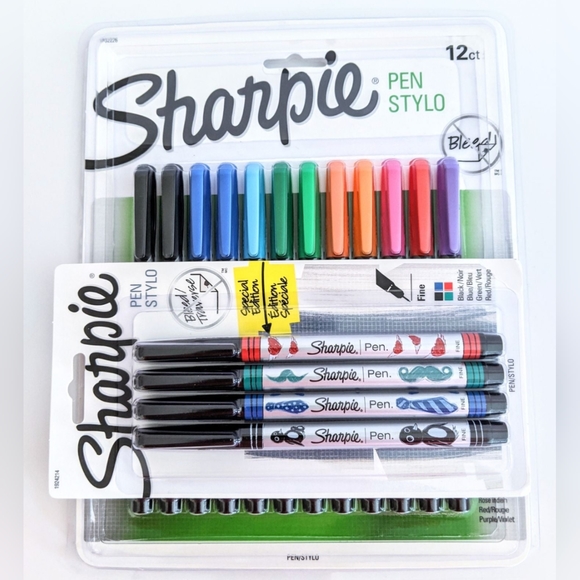 2 Sharpie Pen Stylo Fine Point Pen Sets (16 Pens Total) New - Picture 2 of 7